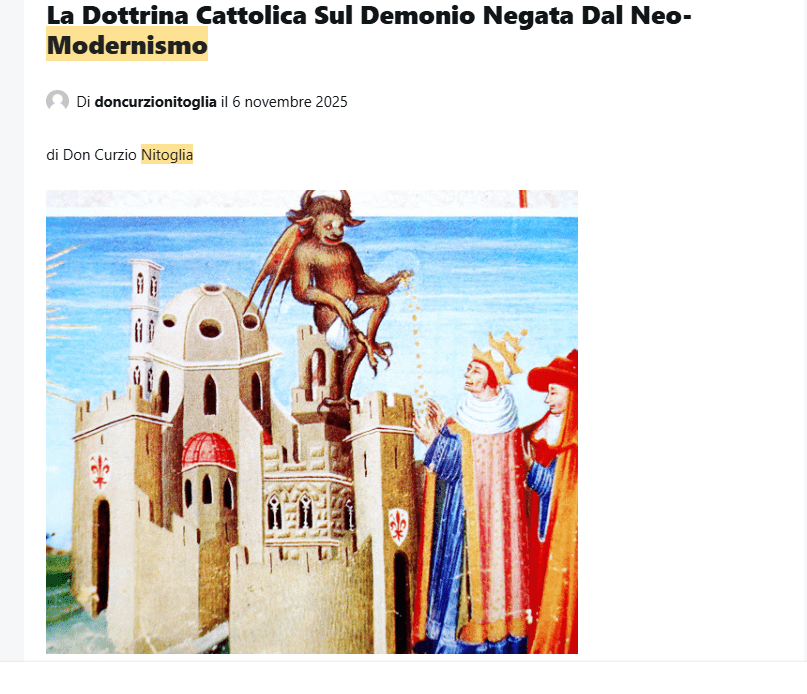 nitoglia, demonio