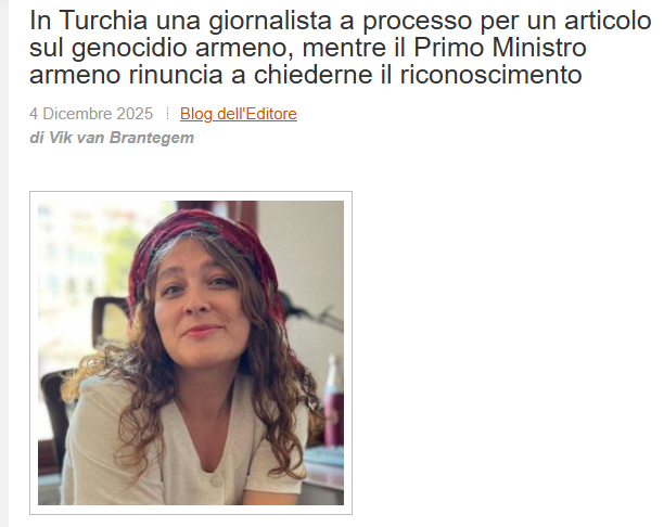 turchia giornalista genocidio