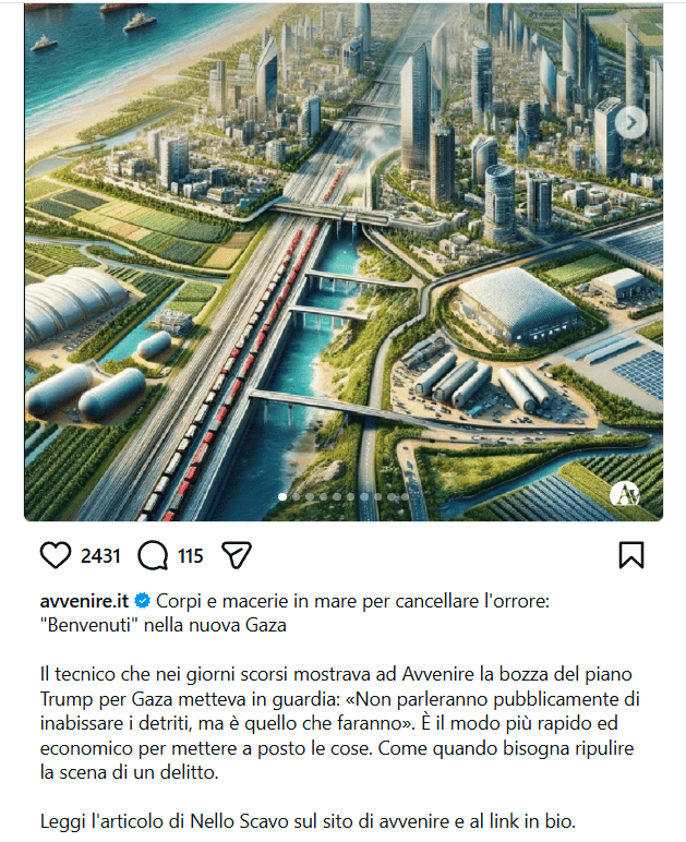 avvenire gaza detriti