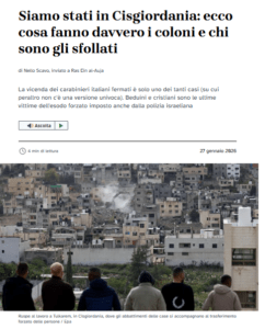 cisgiordania nello scavo