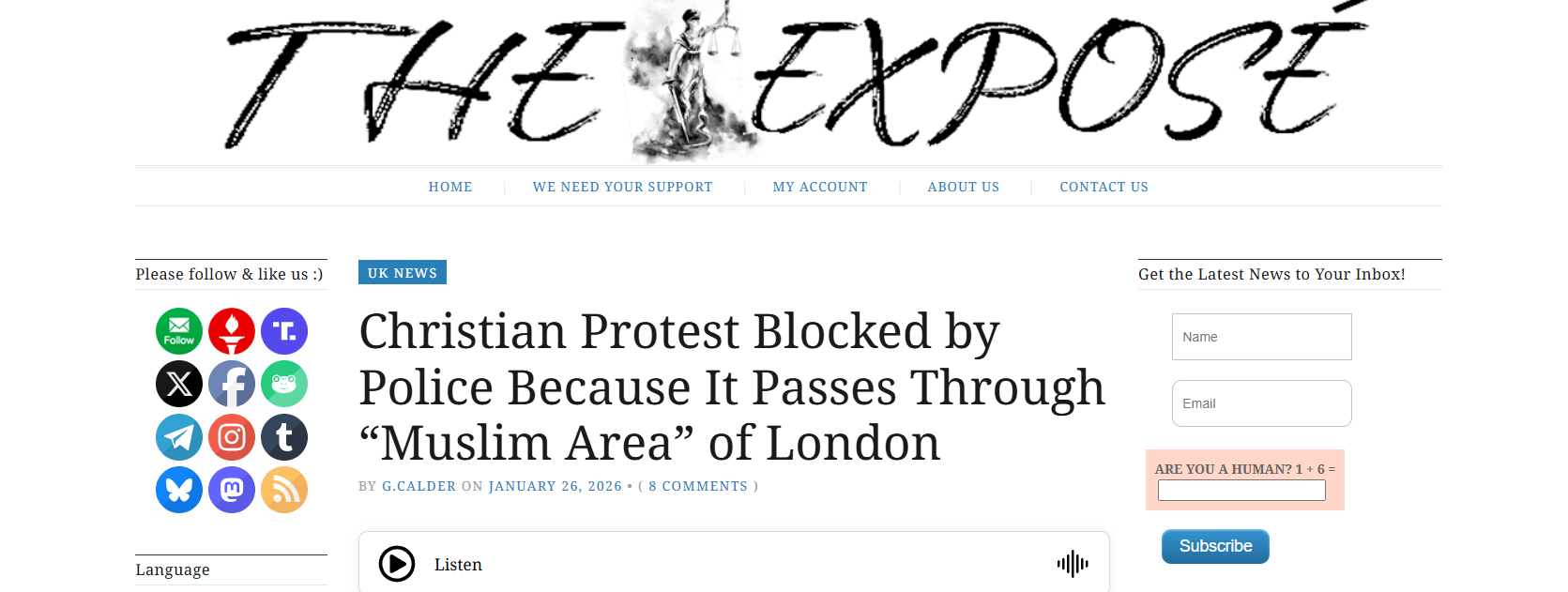 exposé londra marcia