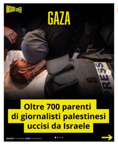 gaza giornalisti parenti