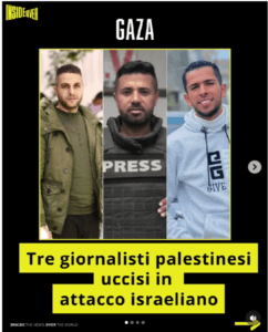 gaza giornalisti uccisi
