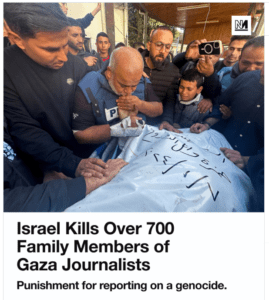 gaza parenti giornalisti