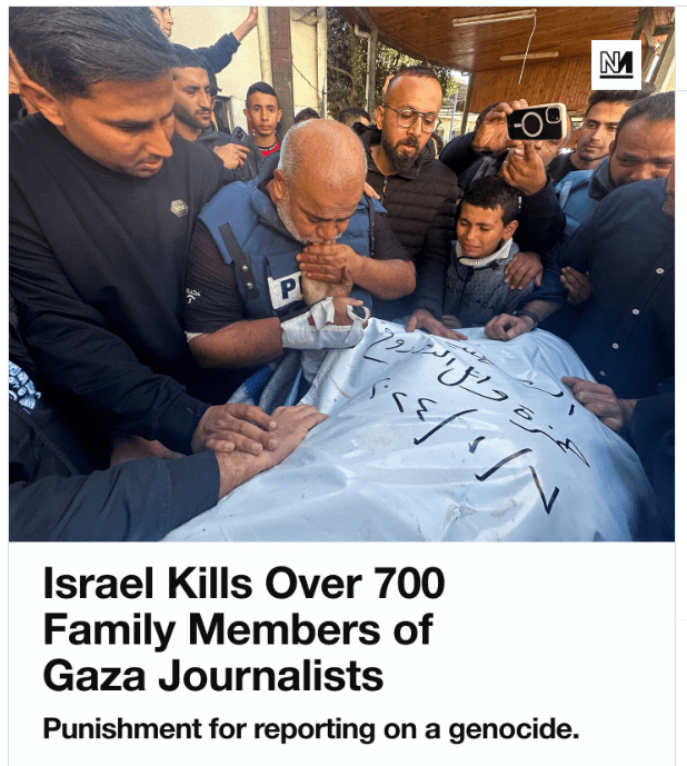 gaza parenti giornalisti