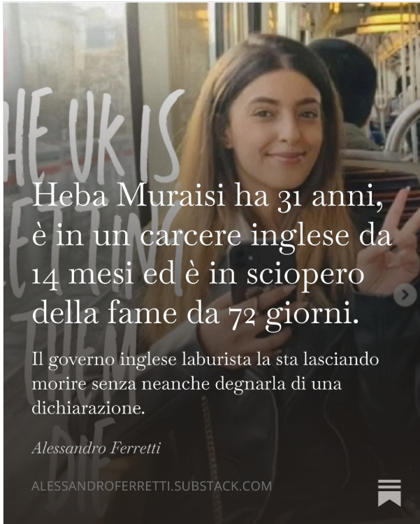 heba muraisi uk sciopero fame