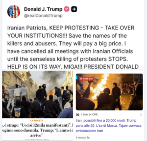 iran morti trump