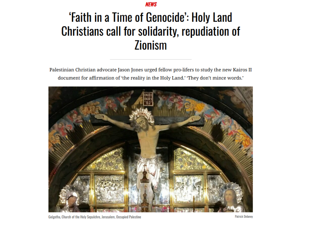 lifesite palestina sionismo