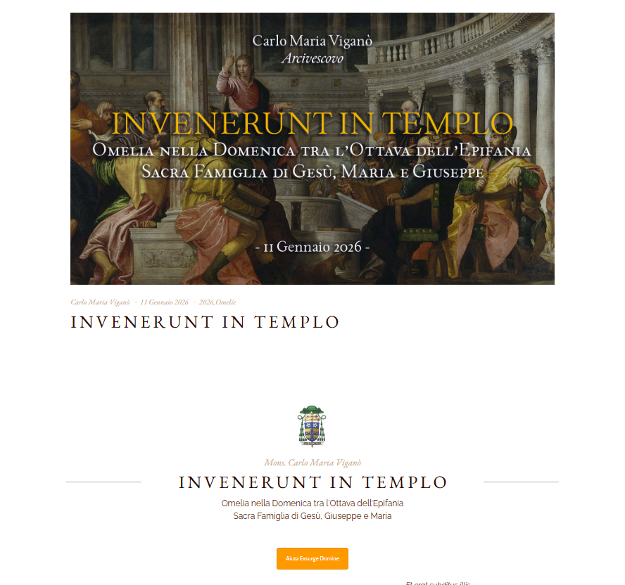 vigano omelia tempio