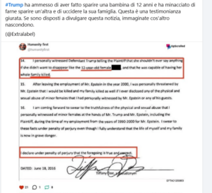 epstein, trump, bambina