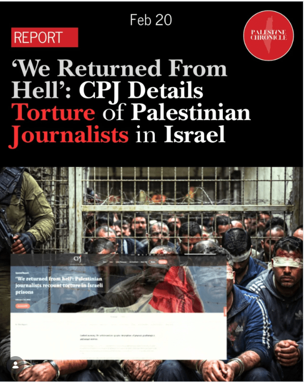 israele giornalisti torture