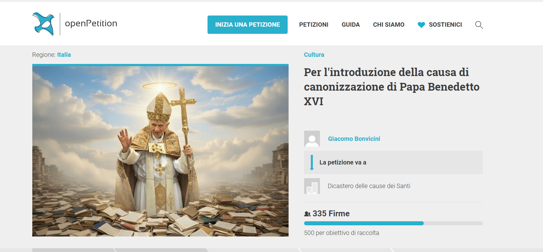 papa benedetto beatificazione