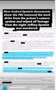 epstein suicidio fbi