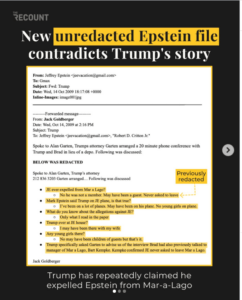 trump epstein menzogne