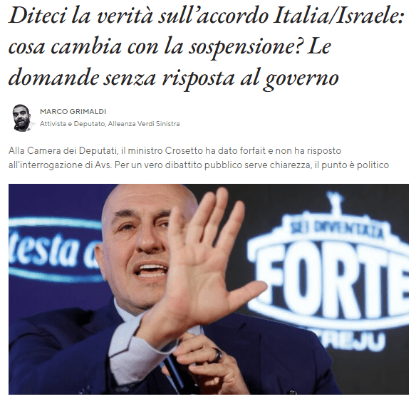 crosetto armi