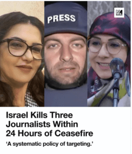 giornalisti uccisi gaza