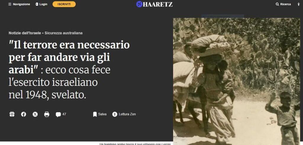 nakba documenti svelati agnoli
