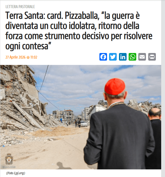 pizzaballa, terrasanta, sir