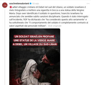 libano madonna profanata